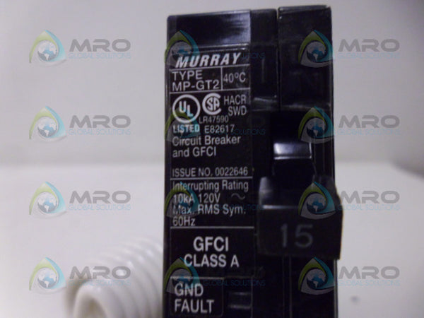 MURRAY MP115GFAP CIRCUIT BREAKER 2P 15A NSNP
