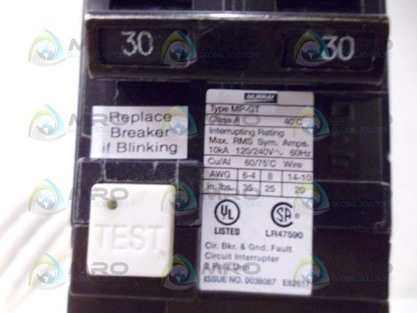 MURRAY MP230GFP CIRCUIT BREAKER 2P 30A NSNP