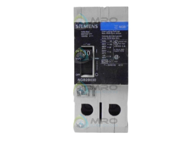 SIEMENS NGB2B030 CIRCUIT BREAKER 2P 30A NSNP
