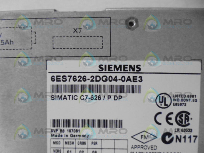 SIEMENS 6ES7626-2DG04-0AE3  UNMP