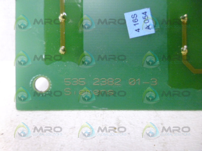 SIEMENS 535 2382 01-3 TEMPERATURE SENSOR CIRCUIT BOARD NSNP