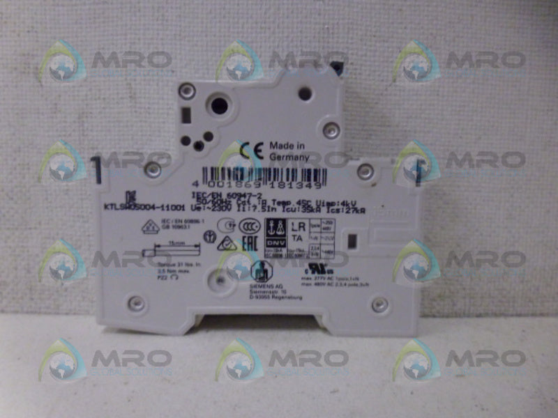 SIEMENS 5SY4104-7 CIRCUIT BREAKER 1P 4A *NEW NO BOX*