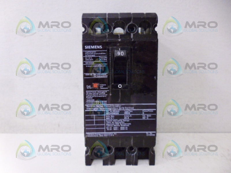 SIEMENS HED43M020 CIRCUIT BREAKER 3P 90A *NEW NO BOX*