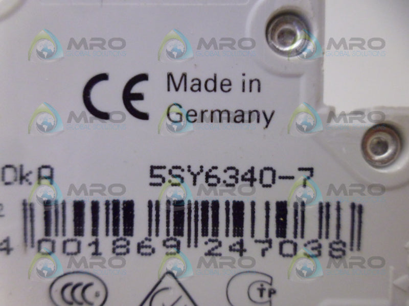 SIEMENS 5SY6340-7 CIRCUIT BREAKER 3P 40A *NEW NO BOX*
