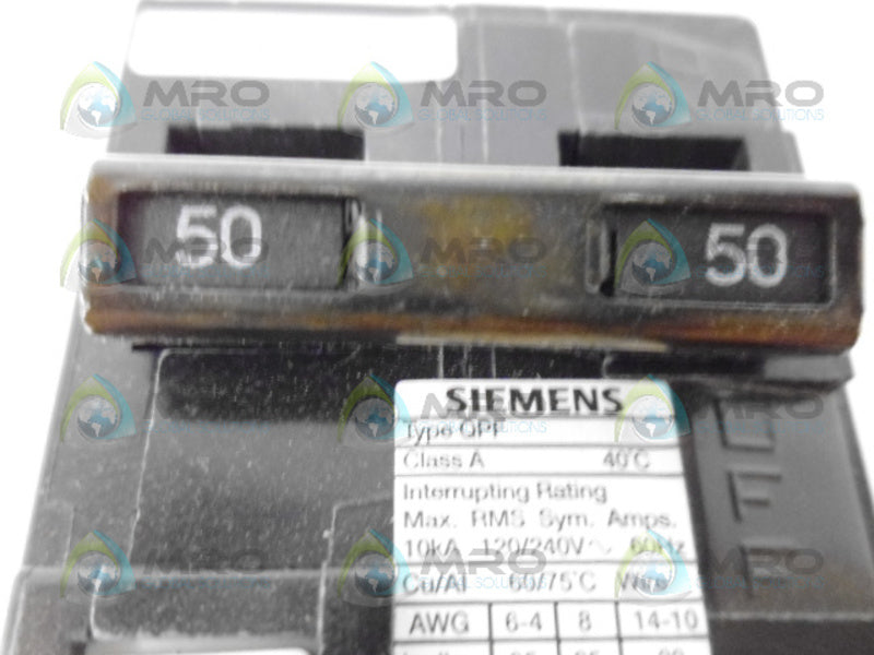 SIEMENS QPF250 CIRCUIT BREAKER 2P 50A *NEW NO BOX*