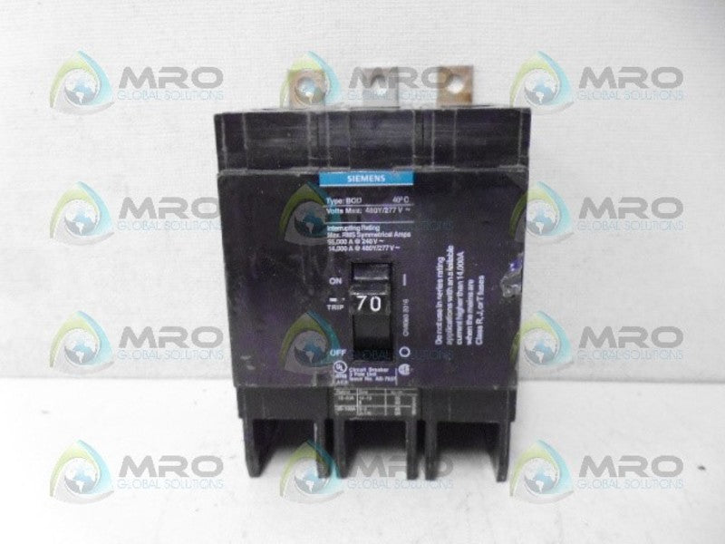 SIEMENS BQD370BP CIRCUIT BREAKER 3P 70A *NEW NO BOX*