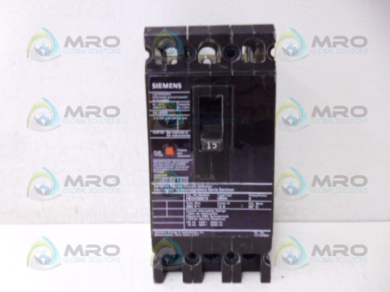 SIEMENS HED43M015 CIRCUIT BREAKER 3P 15A *NEW NO BOX*