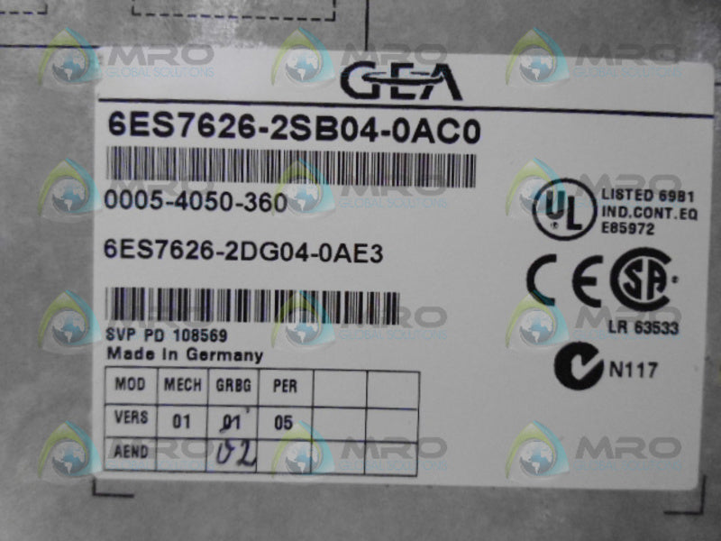 SIEMENS 6ES7626-2SB04-0AC0  NSNP