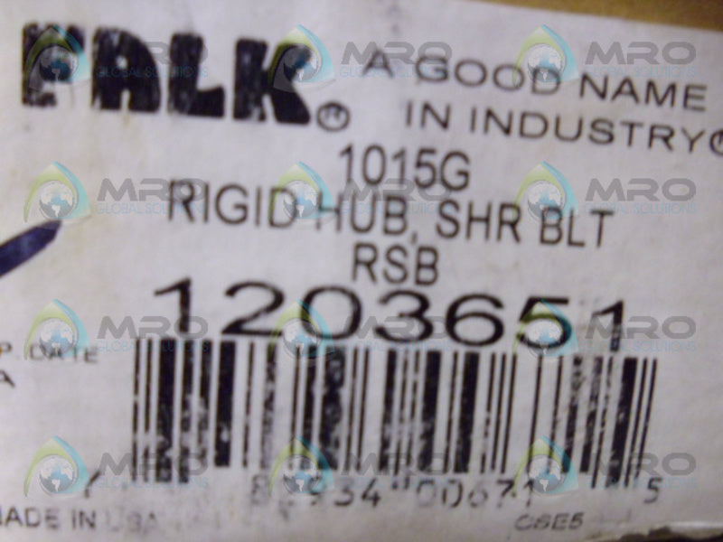 FALK 1203651 1015G RIGID HUB SHR BLT RSB NSMP