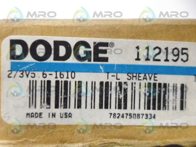 DODGE 112195 T-L SHEAVE *NEW IN BOX*