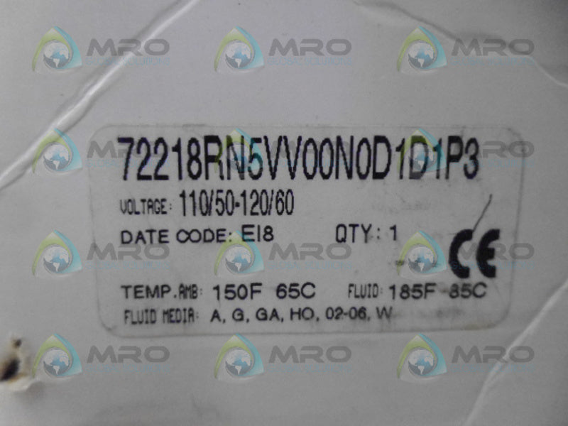 PARKER 72218RN5VV00N0D1D1P3 VALVE (AS PICTURED) *NEW IN BOX*