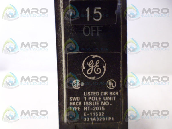 GENERAL ELECTRIC HACR115 CIRCUIT BREAKER 1P 15A  NSNP
