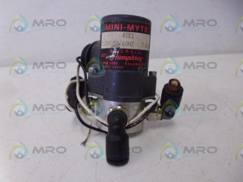 HUMPHREY 41E1 SOLENOID VALVE UNMP