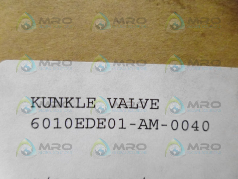 KUNKLE 6010EDE01-AM-0040 VALVE NSMP