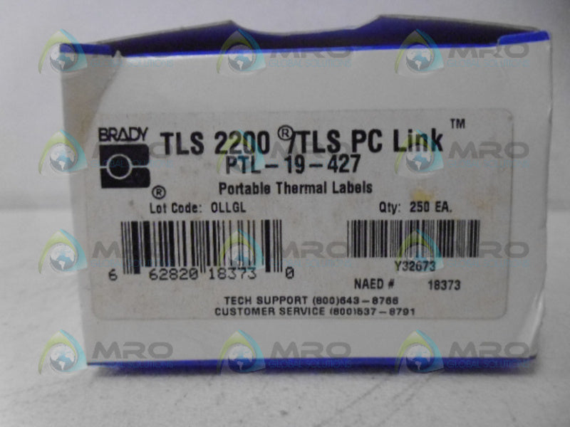 BRADY PRL-19-427 PORTABLE THERMAL LABELS NSMP