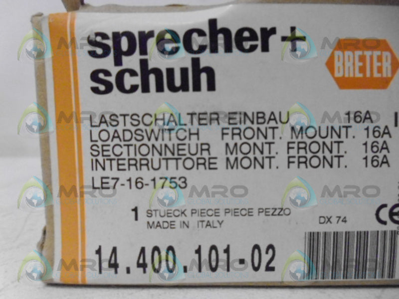 SPRECHER+SCHUH 14.400.101-02 LOADSWITCH NSMP