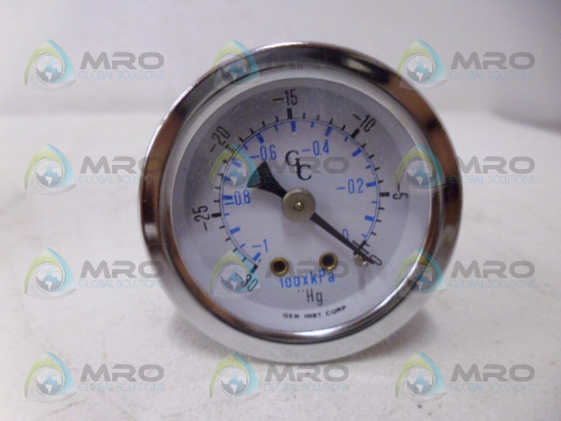 GEM CORP 6004-1-1/2"-1/2NPT-30HG-0 VACUUM GAUGE NSMP