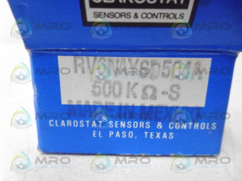 CLAROSTAT RV6NAYSD504A POTENTIOMETER 500K OHMS NSMP