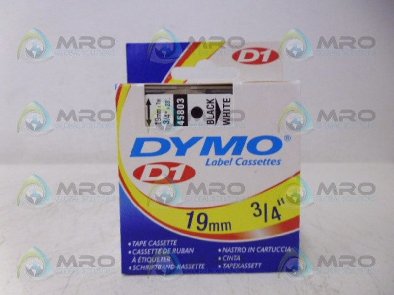 DYMO 45803 LABEL CASSETTE 19MM 3/4" WHITE  NSMP