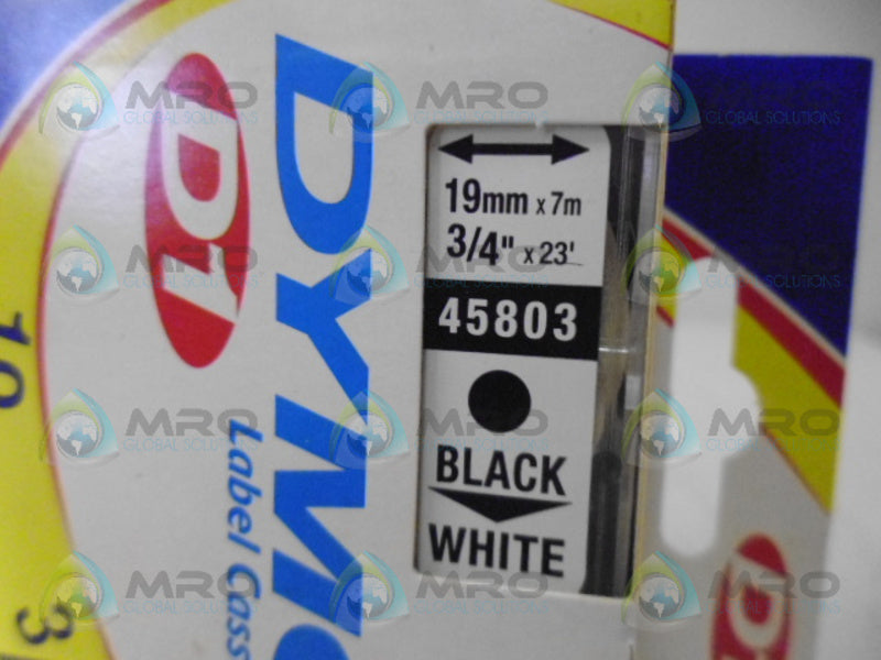 DYMO 45803 LABEL CASSETTE 19MM 3/4" WHITE  NSMP