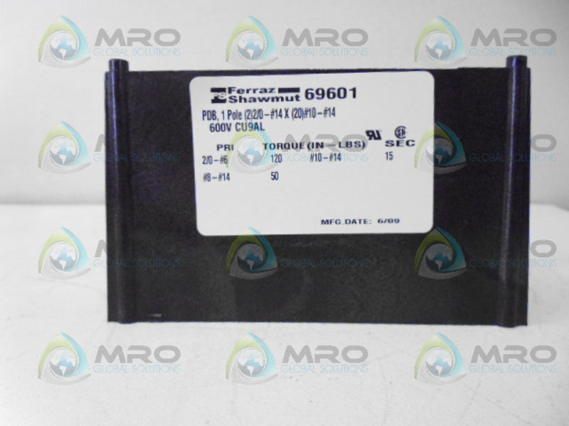 FERRAZ SHAWMUT 69601 FUSE BLOCK NSMP