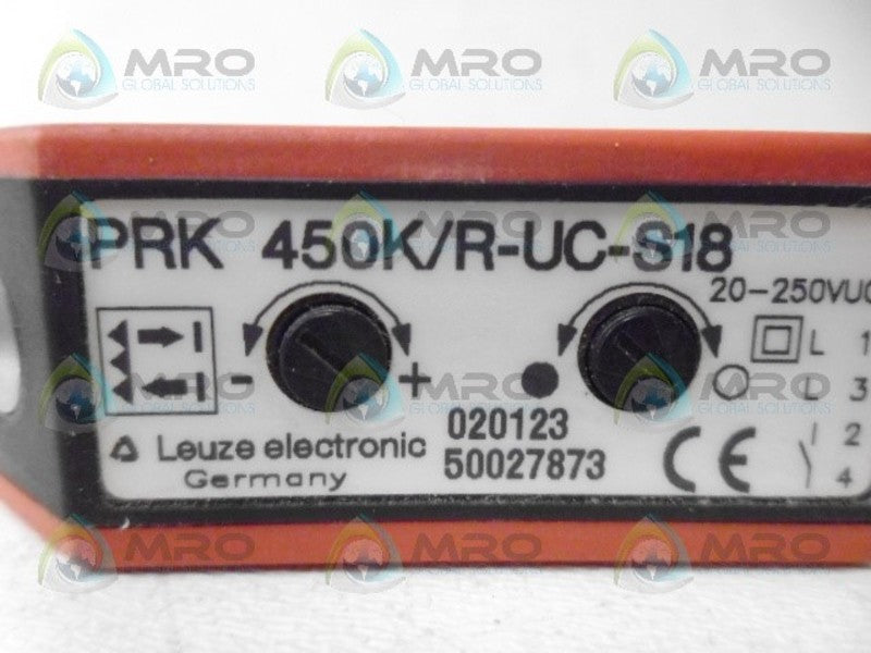 LEUZE PRK 450K/R-UC-S18 BEAM SENSOR NSNP