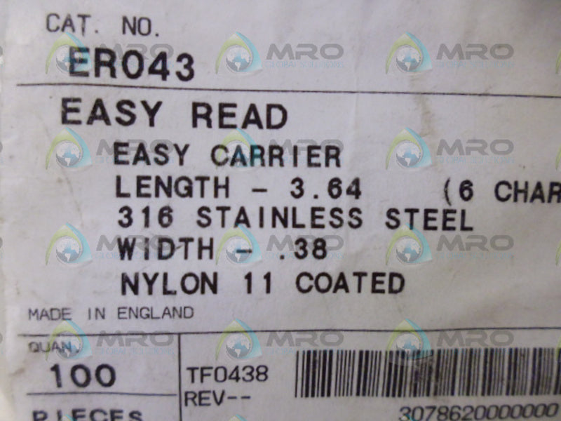 THOMAS & BETTS ER043 EASY CARRIER (PKG OF 100) NSMP