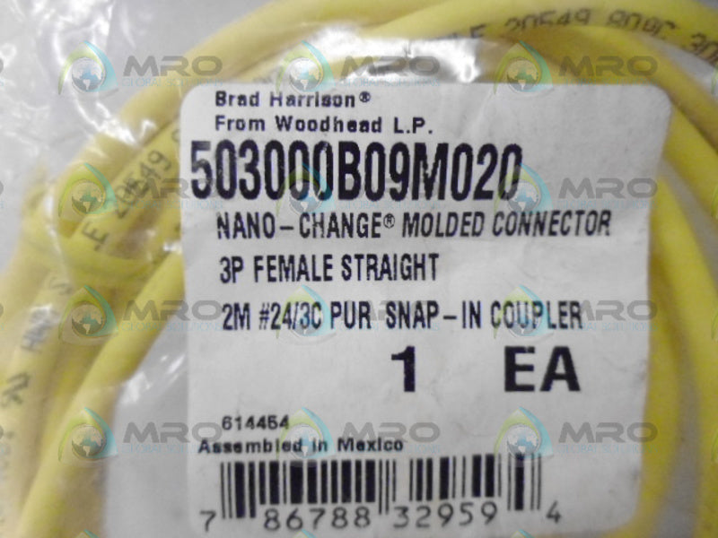 BRAD HARRISON 503000B09M020 3PIN F CORDSET NSMP