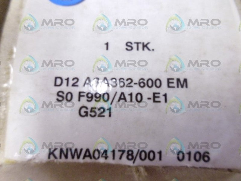 KRAUS+NAIMER D12A3A362-600EM POSITION ROTARY SWITCH NSMP