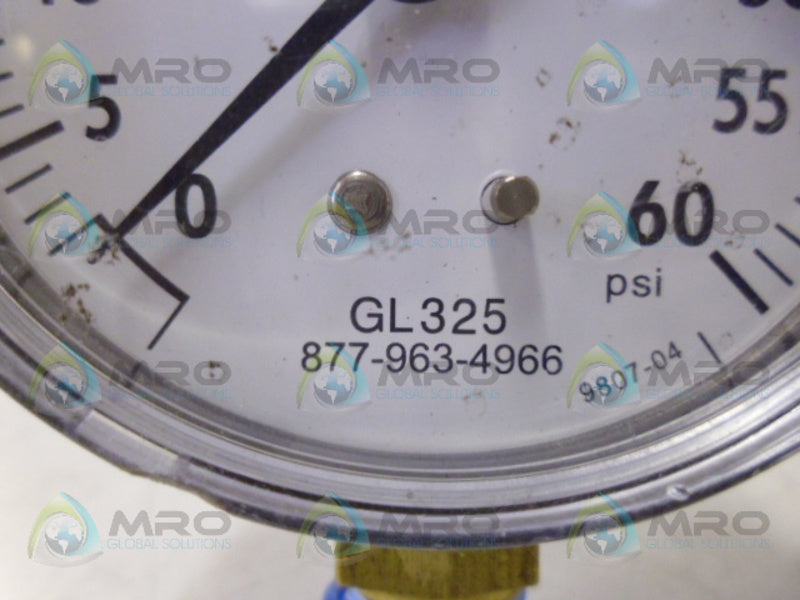 DIXON GL325 GAUGE 60PSI UNMP