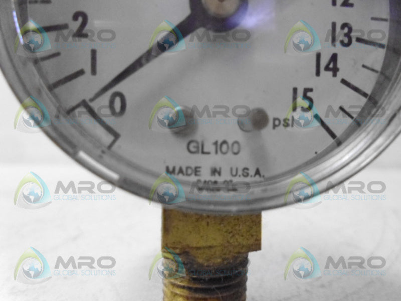 DIXON GL100 GAUGE 15PSI UNMP
