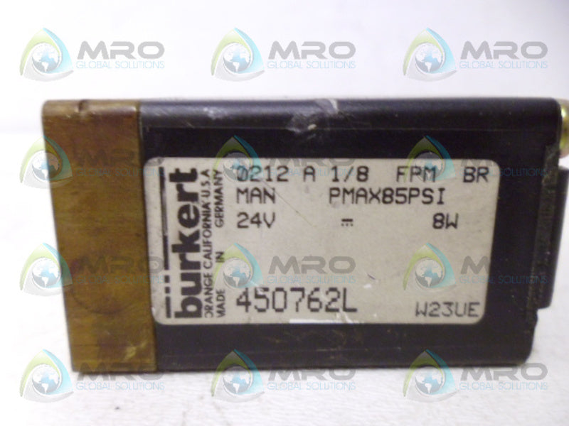 BURKERT 0212-A-1/8-FPM-BR SOLENOID VALVE NSNP