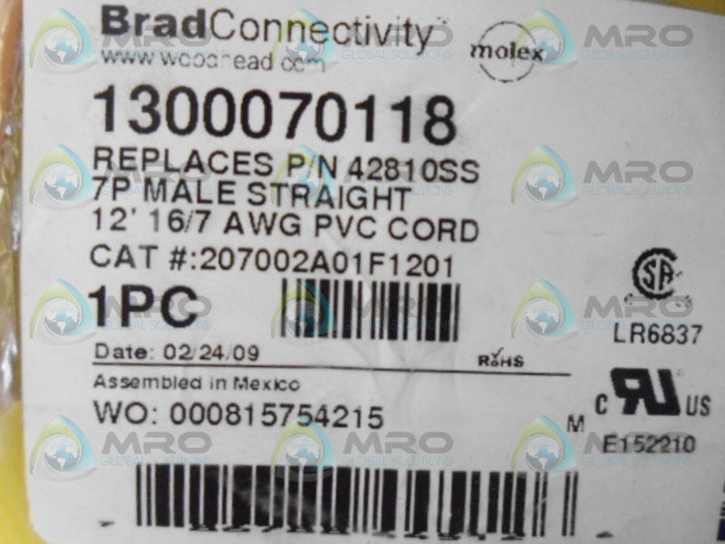BRAD HARRISON 1300070118 PVC CORD NSMP