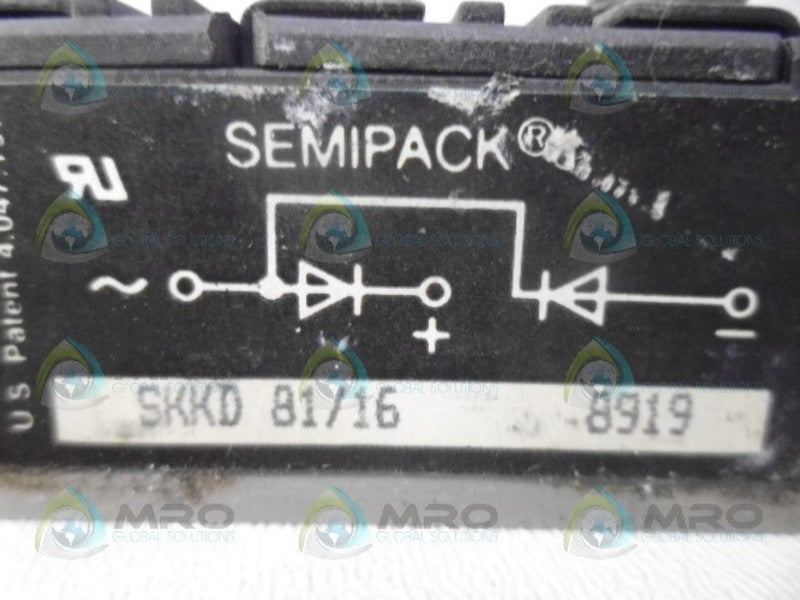 SEMIKRON SKKD 81/16 8919 MODULE UNMP