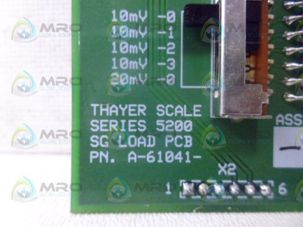 THAYER A-61041-X2 CIRCUIT BOARD NSNP