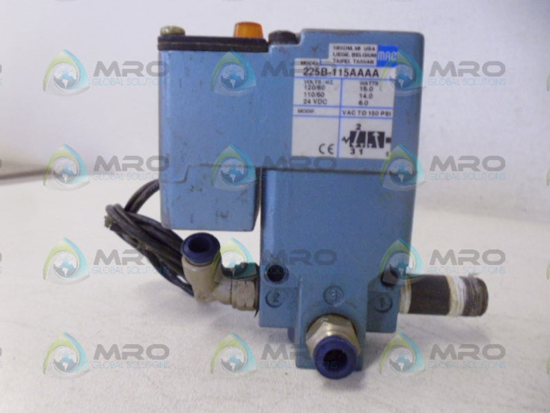 MAC 225B-115AAAA SOLENOID VALVE (AS PICTURED) UNMP