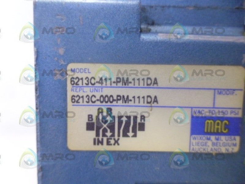 MAC 6213C-411-PM-111DA SOLENOID VALVE (AS PICTURED)(REMANUFACTURED) NSNP