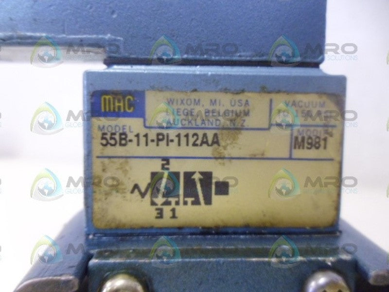 MAC 55B-11-PI-112AA SOLENOID VALVE REMANUFACTURED