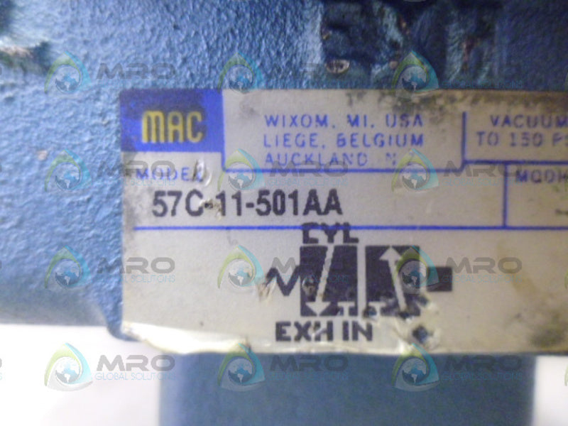 MAC 57C-11-501AA CONTROL VALVE UNMP