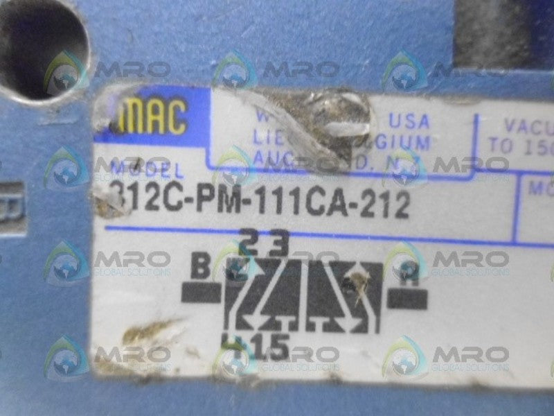 MAC 812C-PM-111CA-212 SOLENOID VALVE UNMP