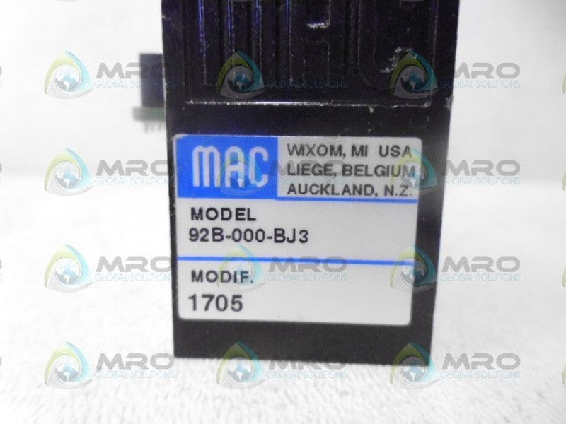 MAC 92B-000-BJ3 PNEUMATIC VALVE BASE NSNP
