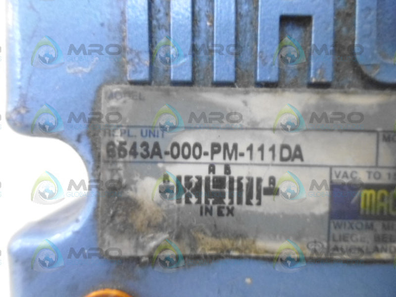MAC 8543A-000-PM-111DA VALVE UNMP