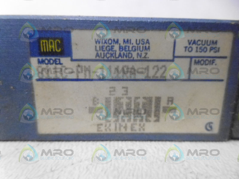 MAC 811C-PM-111RA-122 VALVE UNMP
