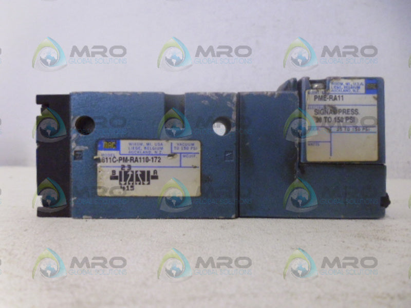 MAC 811C-PM-RA110-172 PNEUMATIC VALVE UNMP