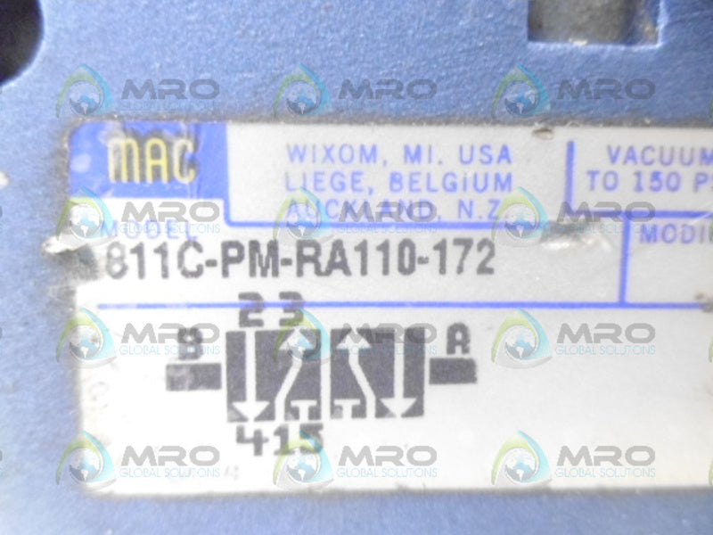 MAC 811C-PM-RA110-172 PNEUMATIC VALVE UNMP