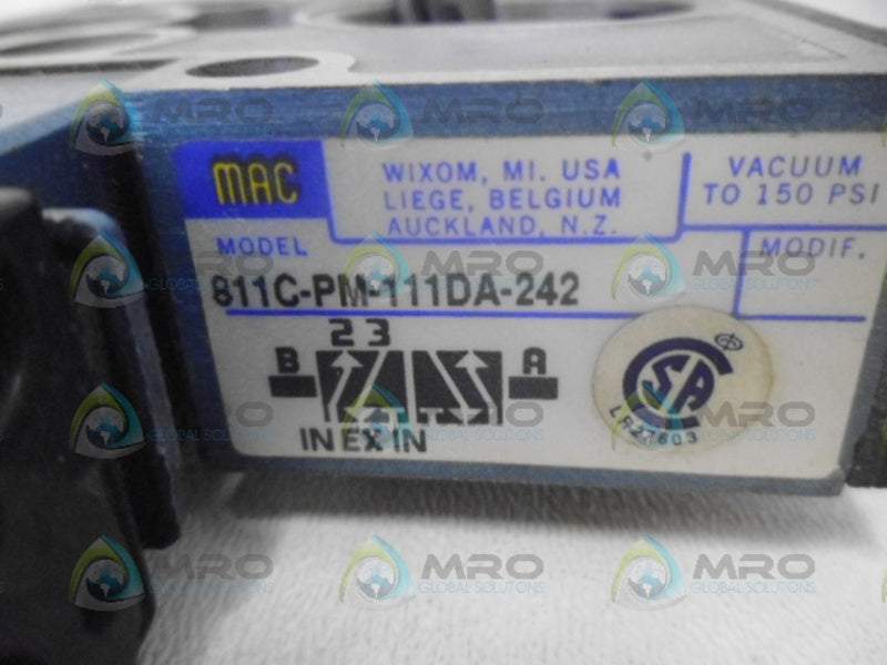MAC 811C-PM-111DA-242 VALVE UNMP