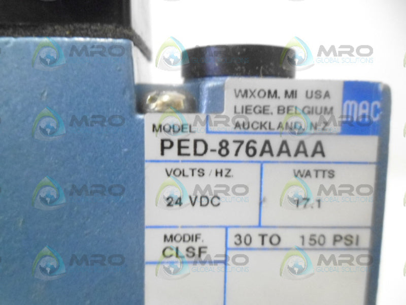 MAC PED-876AAAA VALVE NSNP