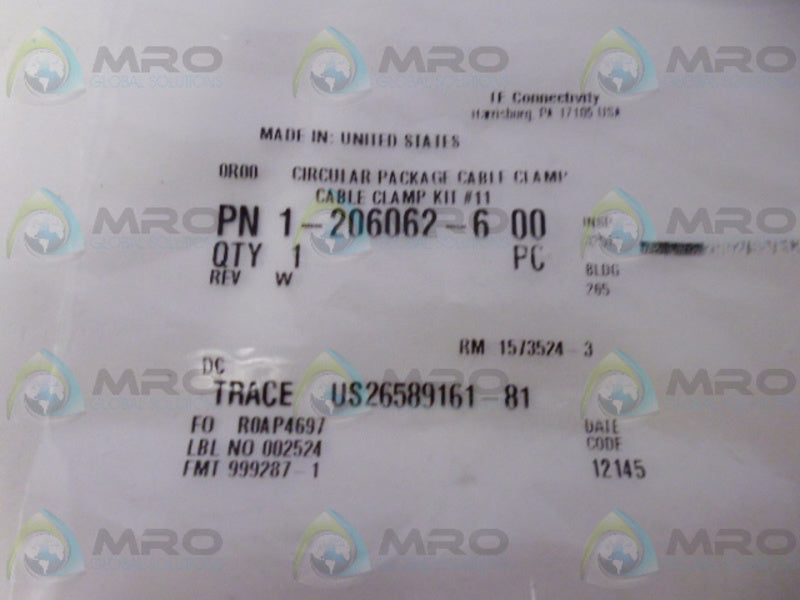 IE CONNECTIVITY 1-206062-6 PLUG KIT WITH CABLE CLAMP  NSMP