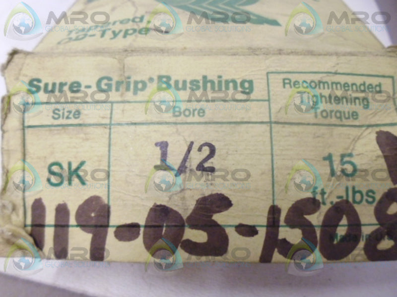 TB WOODS SK12 SK SPLIT TAPER LOCK BUSHING 1/2" NSMP
