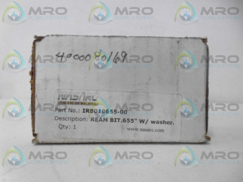 NASARC IRB010655-00 REAM BIT W/ WASHER NSMP
